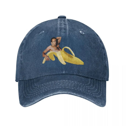 Nicolas Cage Banana Ponytail Baseball Cap