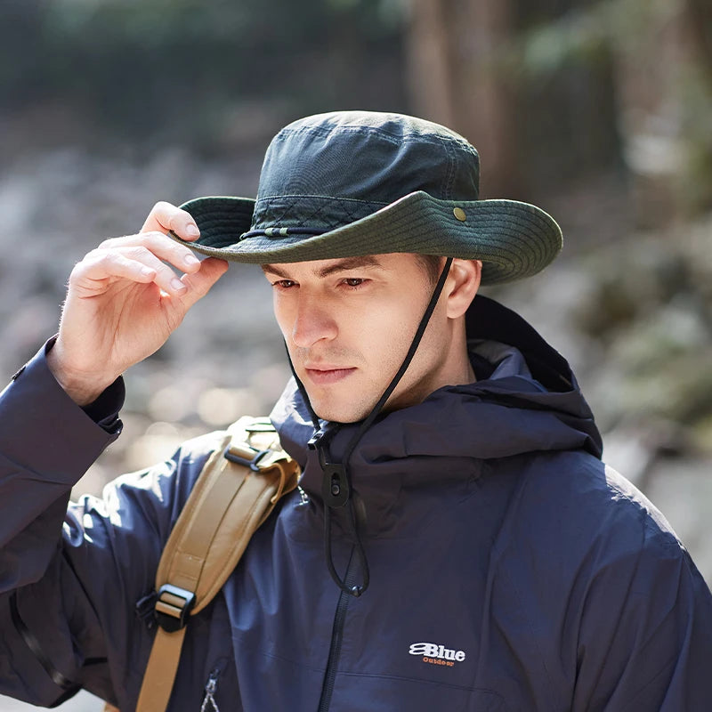 Wide Brim Adjustable Outdoor Bucket Hat