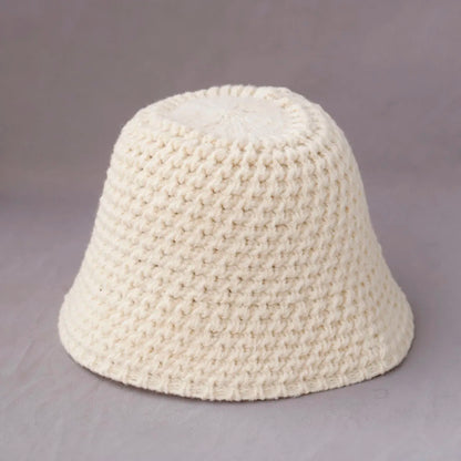 Color Block Knitted Foldable Bucket Hat