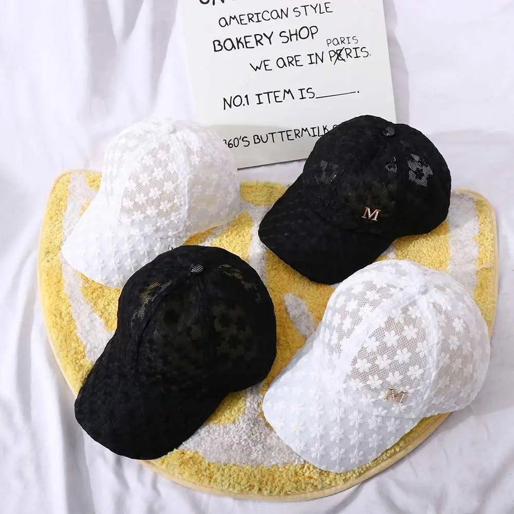 Korean Lace Flower Mesh Baseball Cap