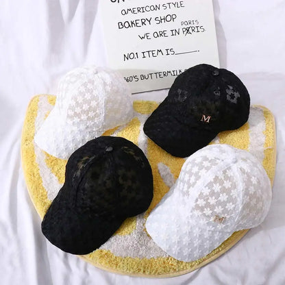 Korean Lace Flower Mesh Baseball Cap