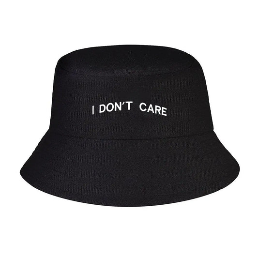 Don't Care Text Winter Fisherman Bucket Hat