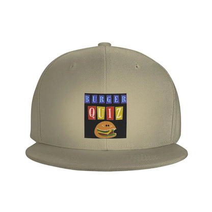 Burger Quizz Logo Streetwear Graphic Design Snapback Cap