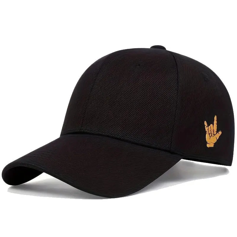 Unisex Side Finger Embroidery Baseball Caps Spring