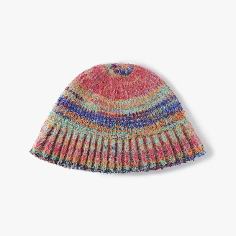 Vintage Wool Acrylic Winter Bucket Hat
