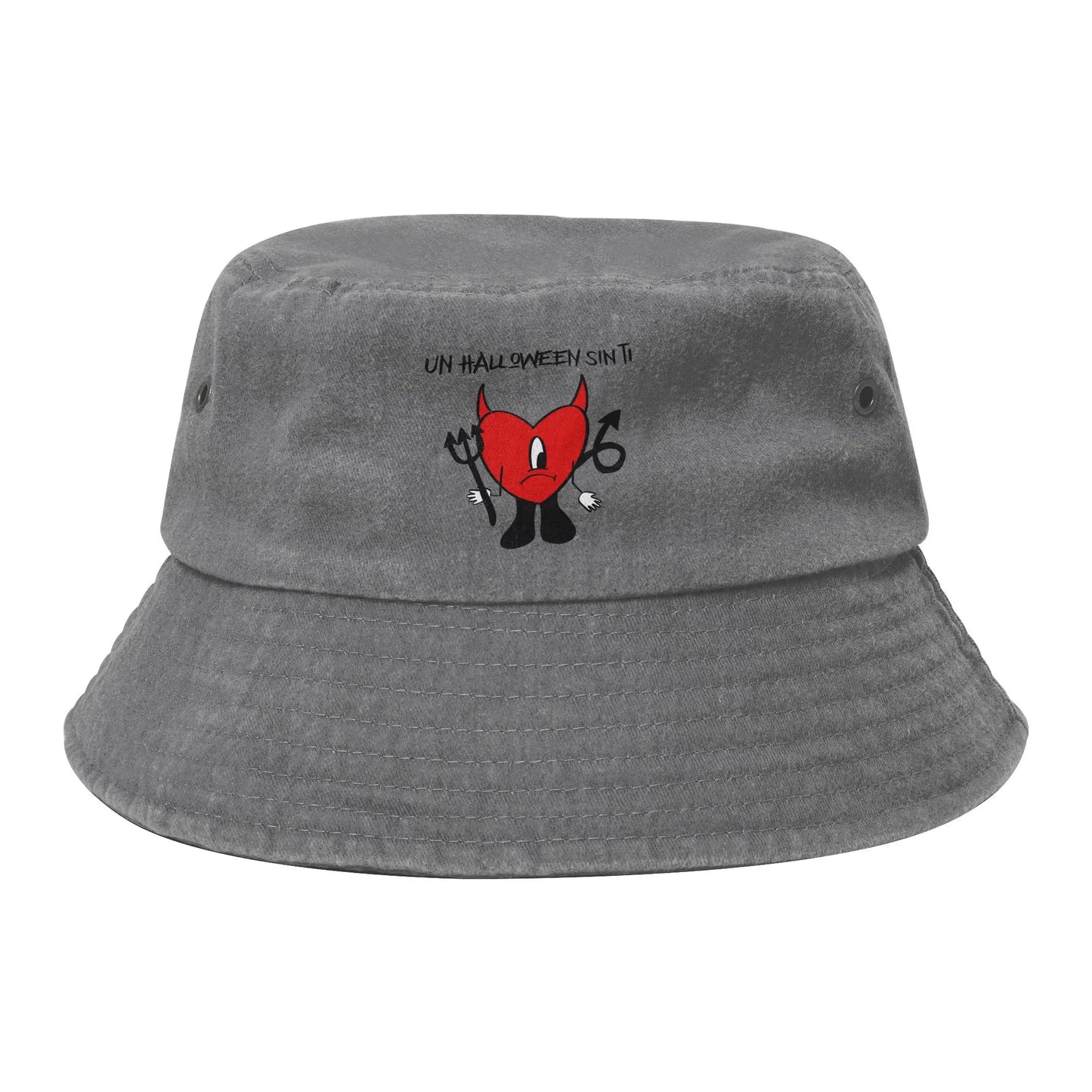 Bad Bunny Washed Denim Packable Bucket Hat
