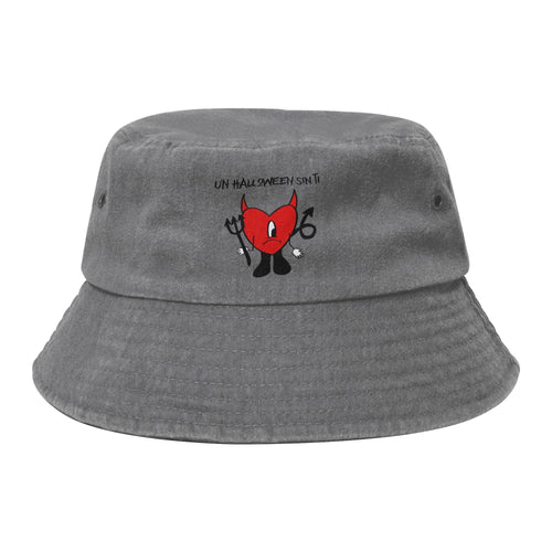 Bad Bunny Washed Denim Packable Bucket Hat