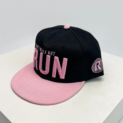 RUN Letter Color Block Snapback Cap