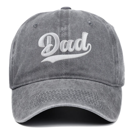DAD MOM Embroidered Retro Washed Baseball Cap