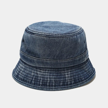 Unisex Solid Cotton Packable Bucket Hat