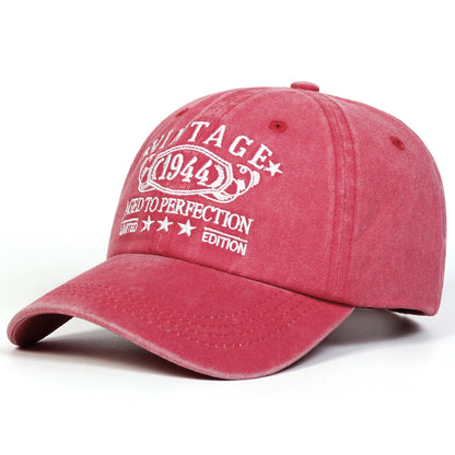 Unisex VINTAGE Letter Embroidery Wash Baseball Caps