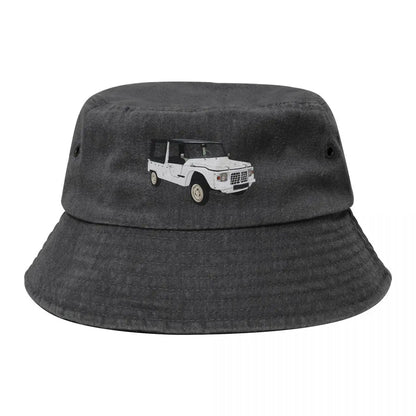 White Mehari 74 Luxury Streetwear Bucket Hat
