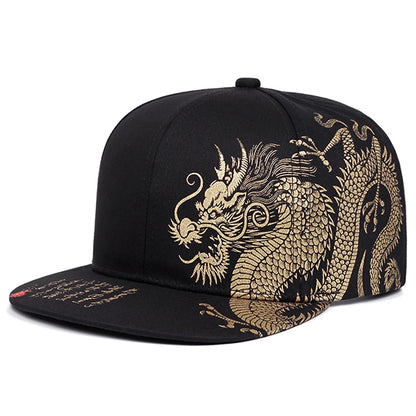 Creative Dragon Print Street Hip Hop Snapback Cap