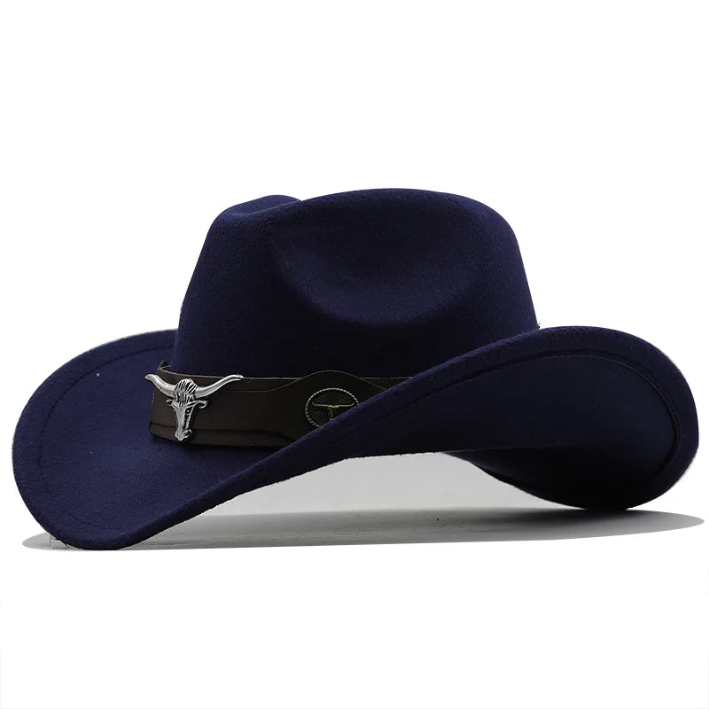 Black Wool Western Cowboy Hat