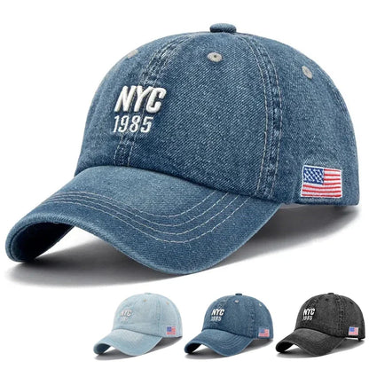 Fashion NYC 1985 Embroidery Denim Baseball Cap