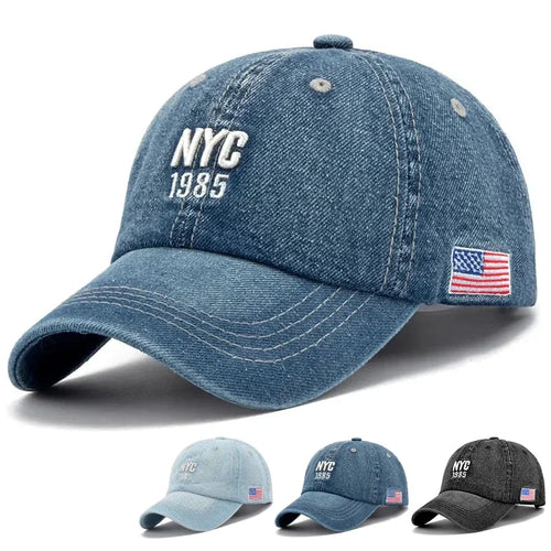 Fashion NYC 1985 Embroidery Denim Baseball Cap