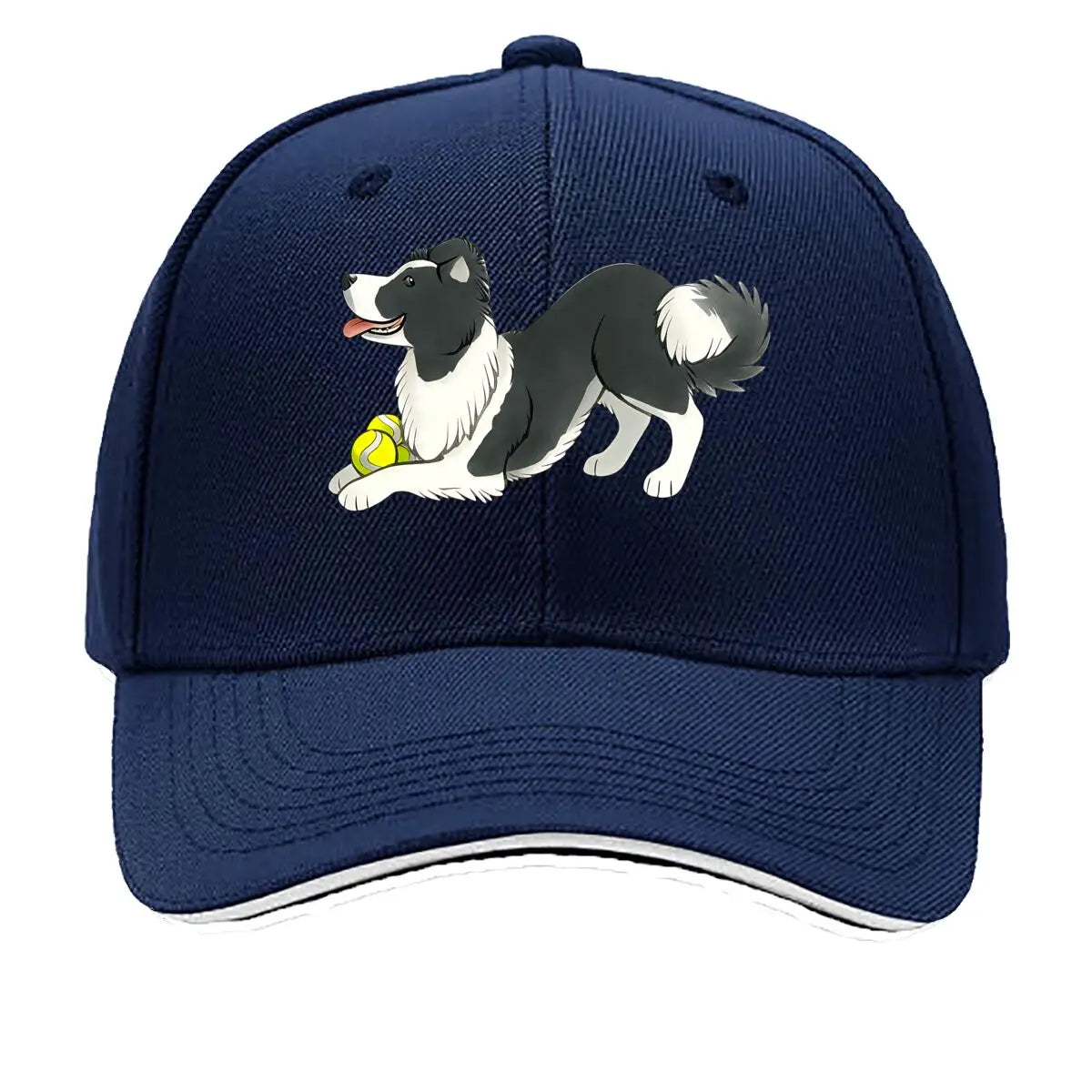 Border Collie Lightweight Breathable Sandwich Baseball Cap