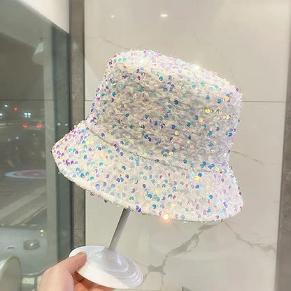 Sequin Double Sided Hip Hop Bucket Hat
