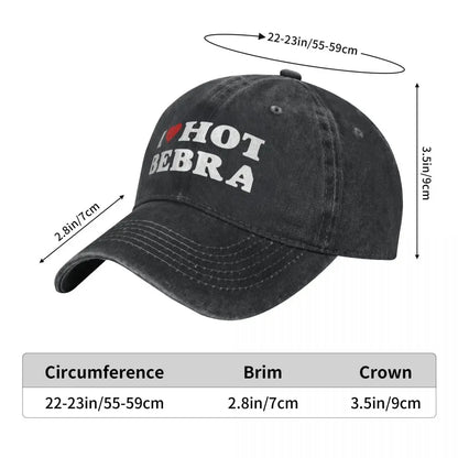 I Heart Hot Bebra Fashion Baseball Cap
