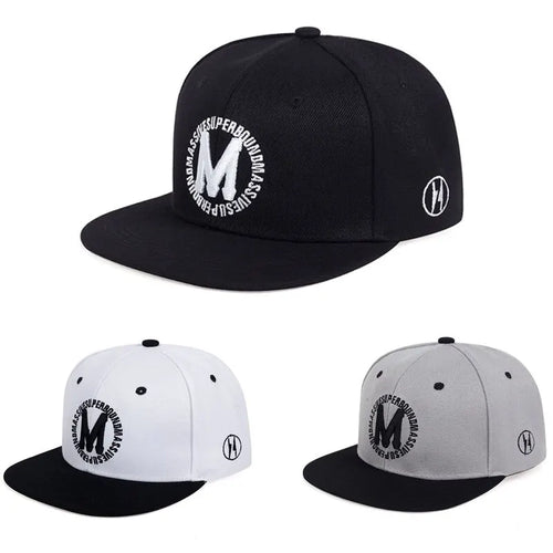 Letter Embroidered Snapback Hip Hop Baseball Hat