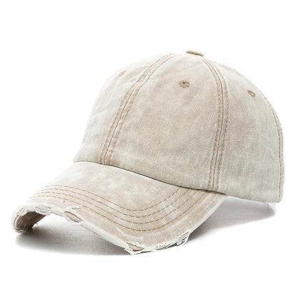 Washed Cotton High-Quality Denim Plain Unisex Baseball Cap