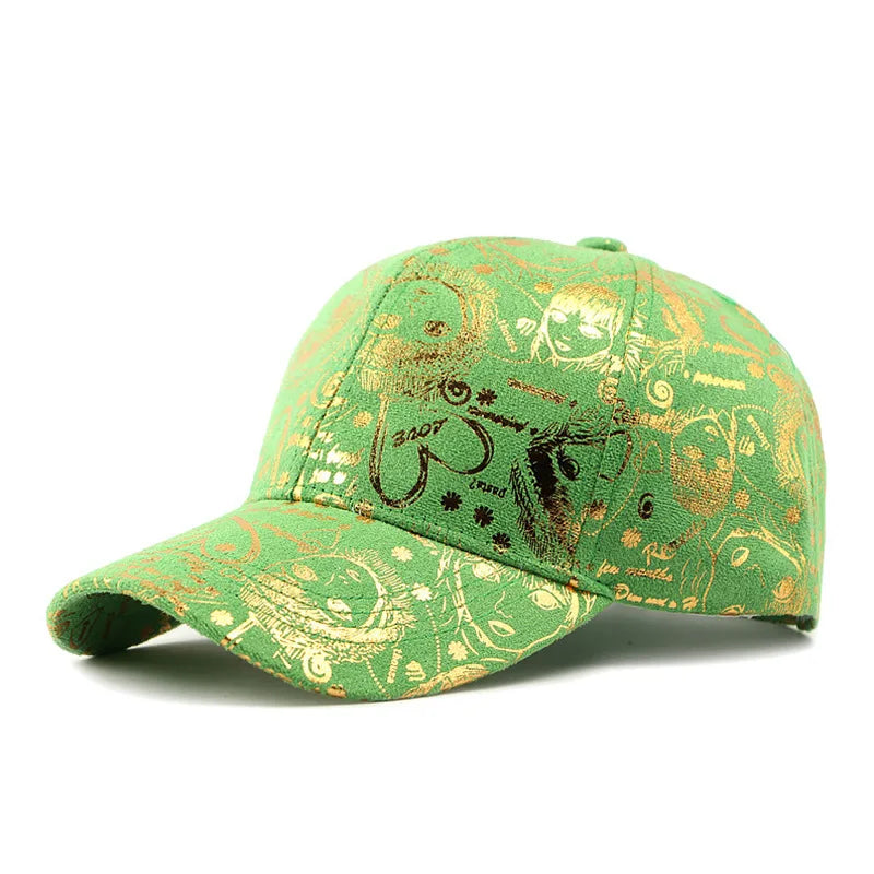 Graffiti Gold Stamping Hip Hop Street Baseball Cap