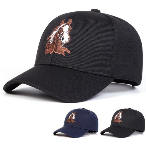 Unisex Horse Embroidery  Baseball Caps