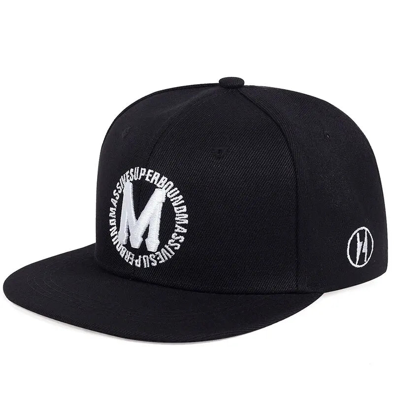 Letter Embroidered Snapback Hip Hop Baseball Hat