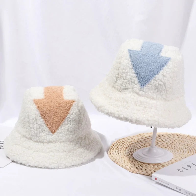 Appa Lamb Wool Winter Faux Fur Printed Bucket Hat