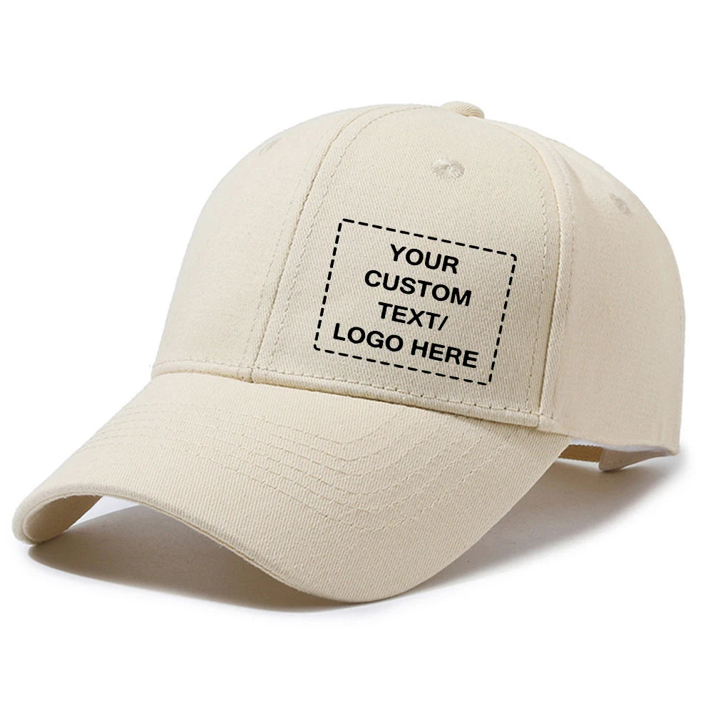 Customized Side Logo Printed Baseball Cap