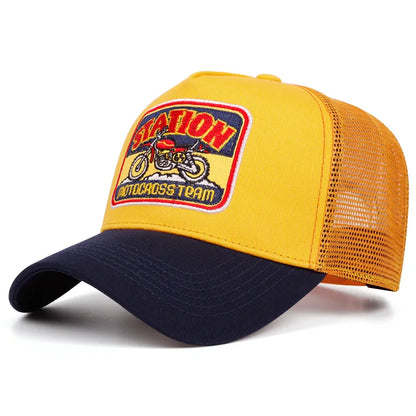 Unisex Sun Hat Hip Hop Mesh Trucker Hat