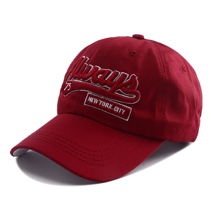 Korean Letter Embroidered Snapback Baseball Cap