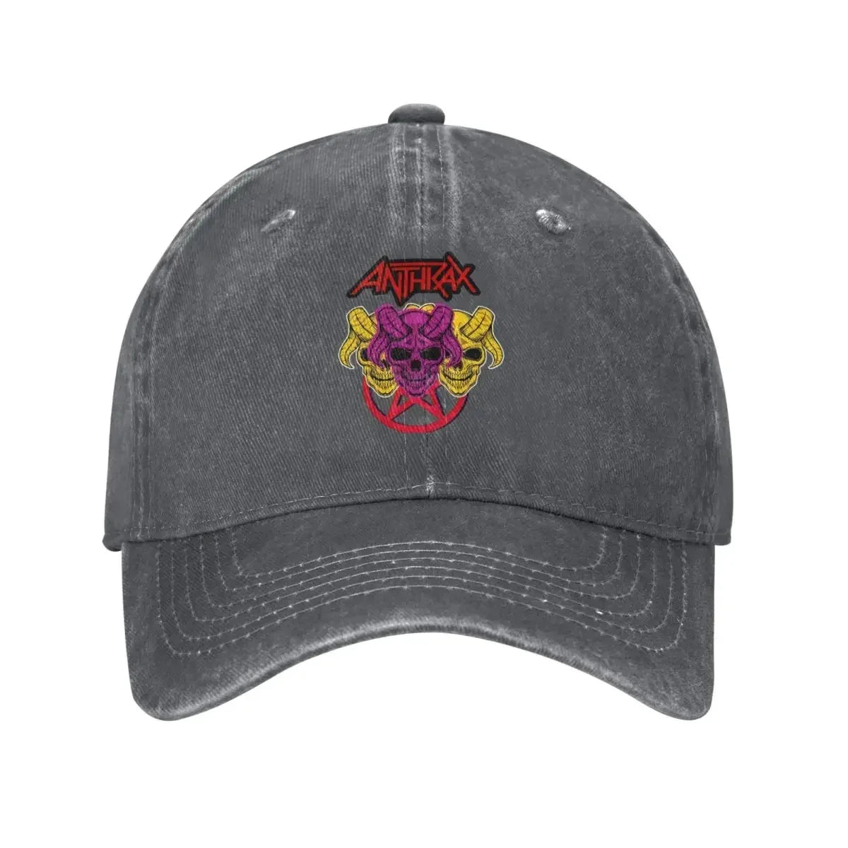 Death Thrash Metal Distressed Washed Baseball Cap