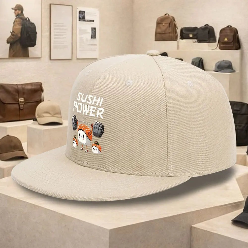 Sushi Power Weightlifting Street Style Snapback Cap