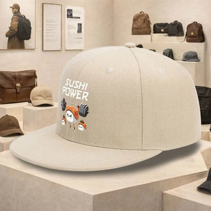 Sushi Power Weightlifting Street Style Snapback Cap