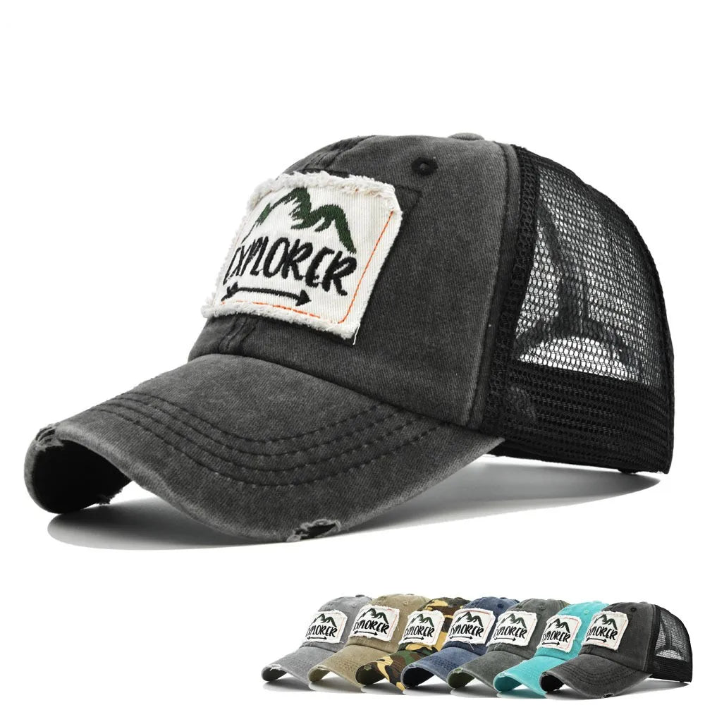 Explorer Large Letter Embroidered Baseball Cap