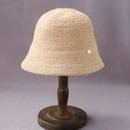 Y2K Wool Knitted Winter Bucket Hat