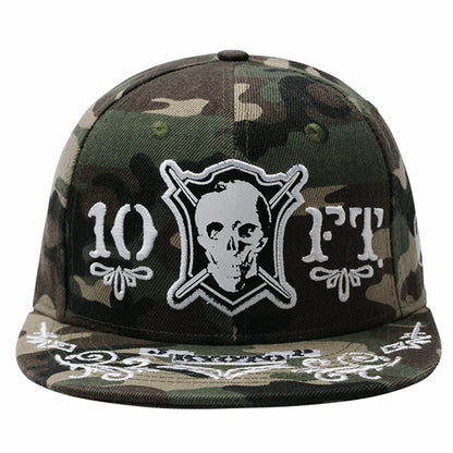 Camouflage Skull Hip Hop Snapback Cap