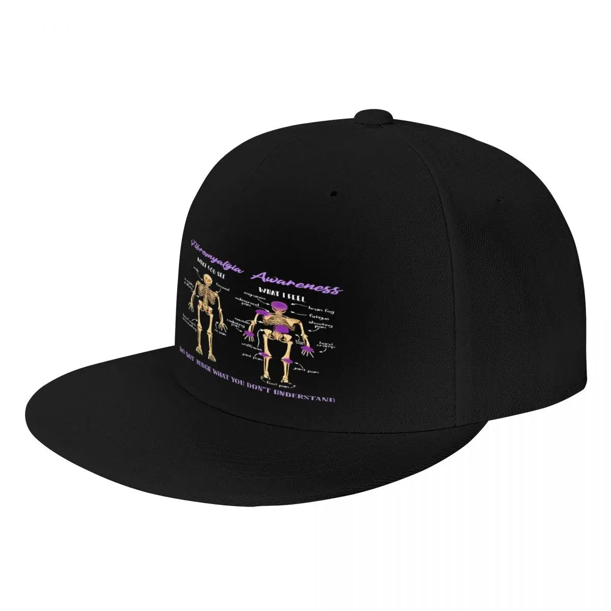 What You See What I Feel Embroidered Flat Brim Baseball Hat