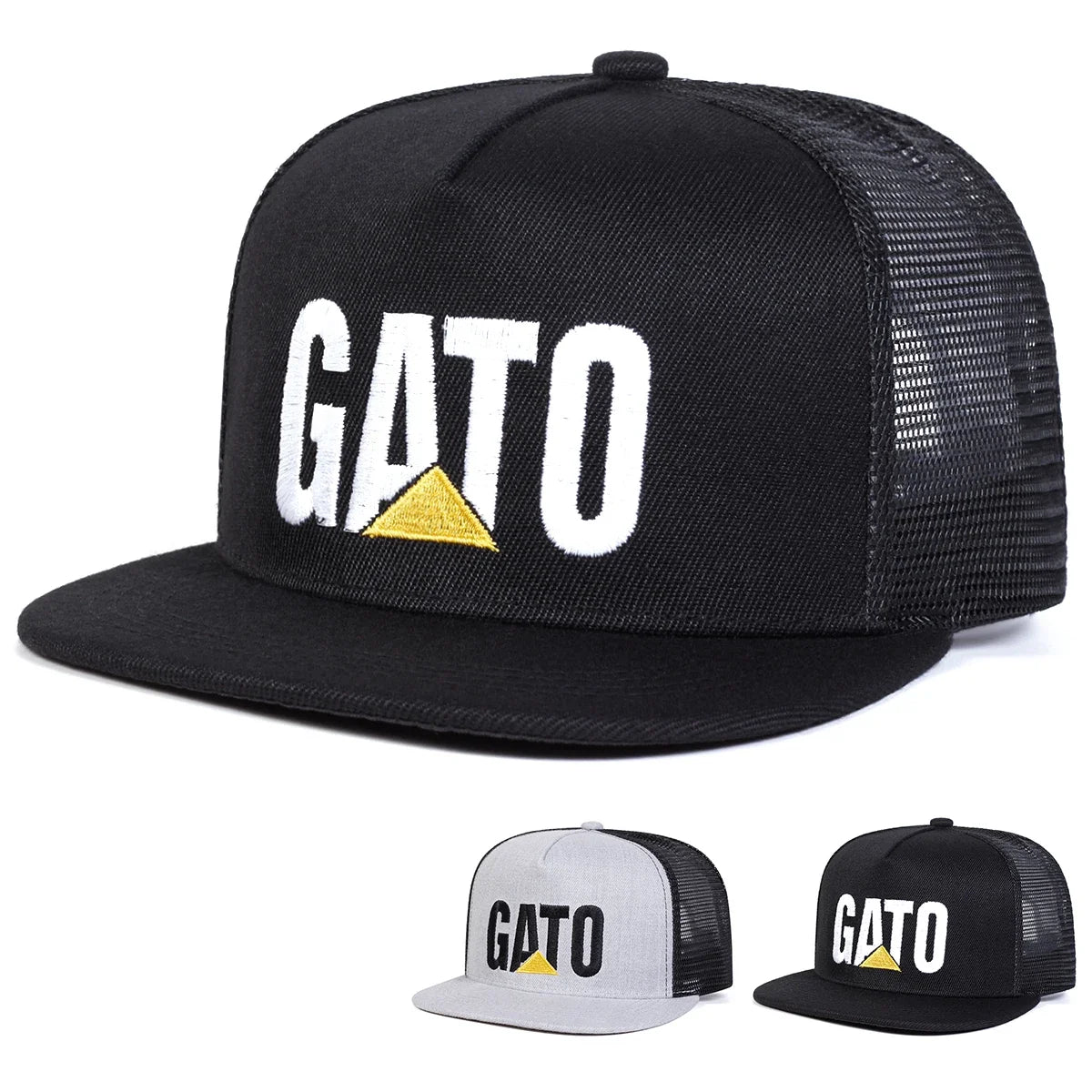 Unisex GATO Letter Embroidery Hip-hop Net Hats