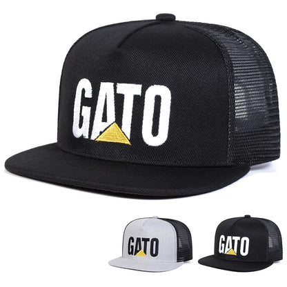 Unisex GATO Letter Embroidery Hip-hop Net Hats