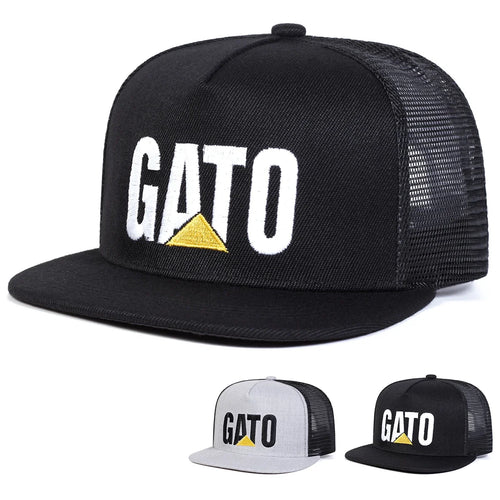 Unisex GATO Letter Embroidery Hip-hop Net Hats