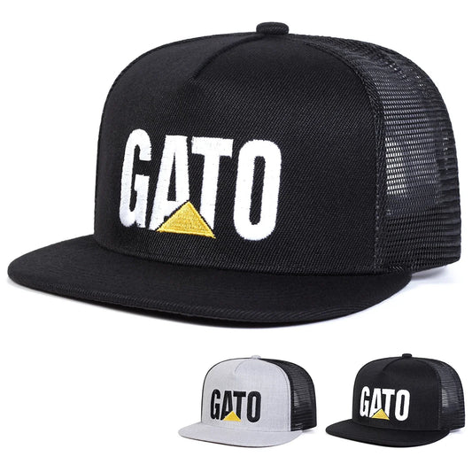Unisex GATO Letter Embroidery Hip-hop Net Hats