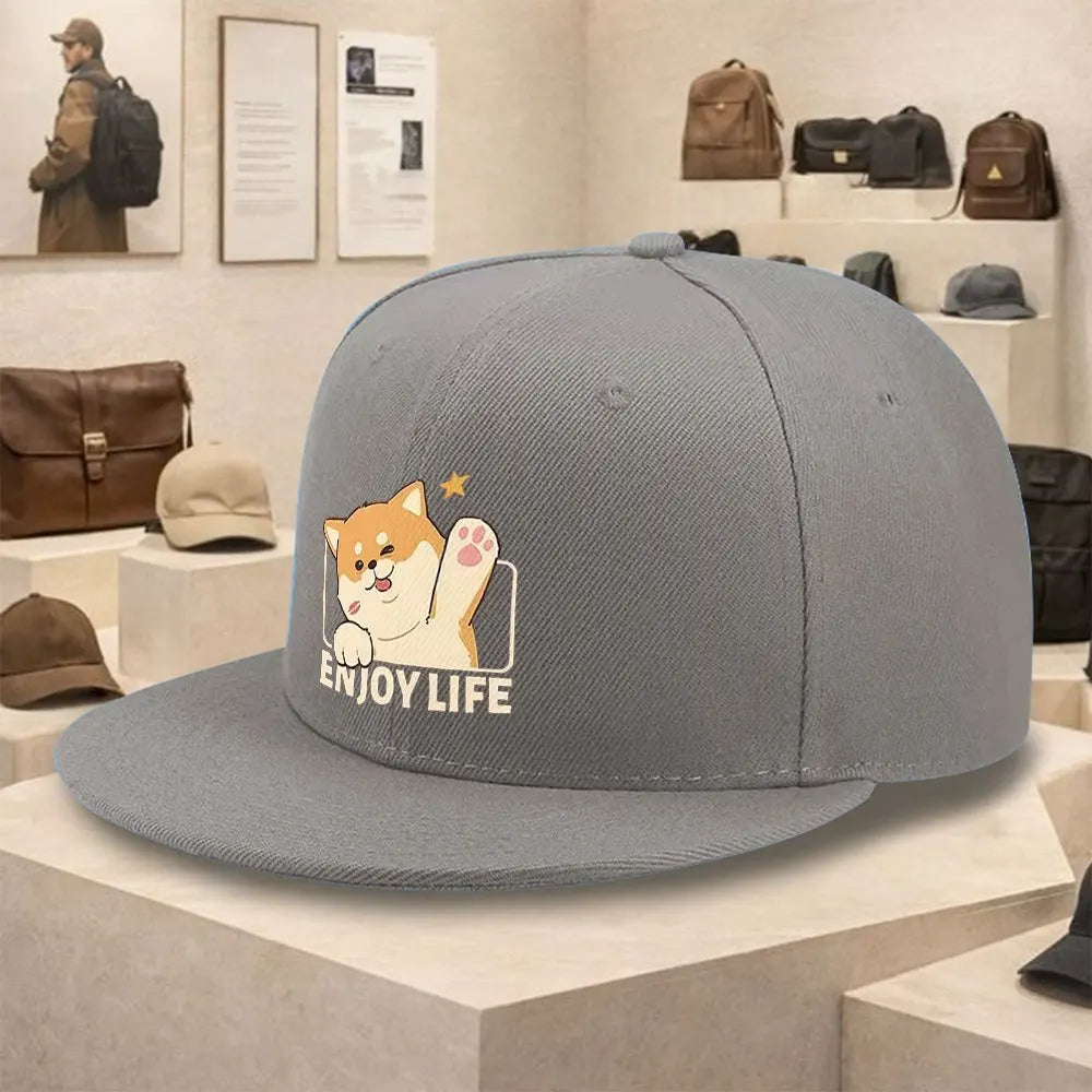 Shiba Inu Enjoy Life Streetwear Snapback Cap