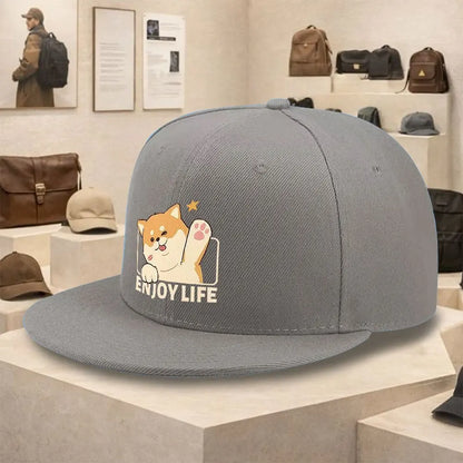 Shiba Inu Enjoy Life Streetwear Snapback Cap