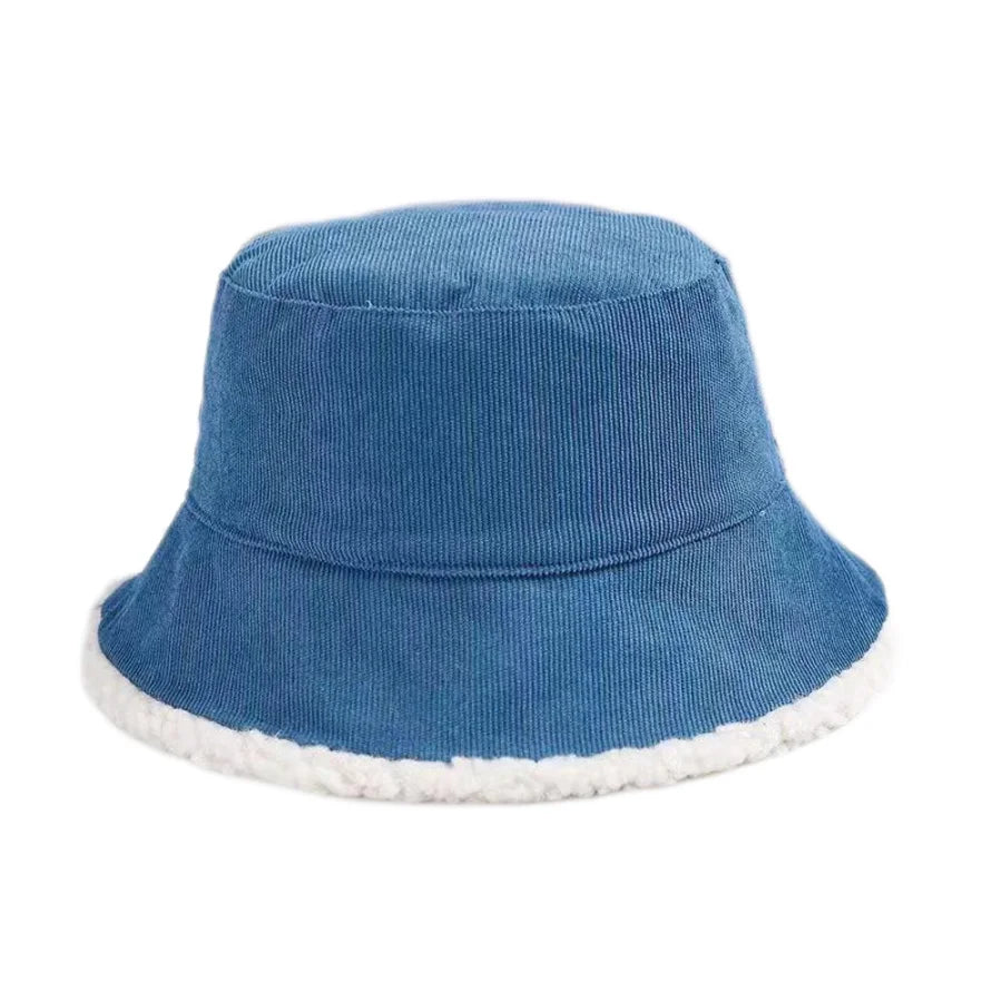 Children Double Sided Lamb Wool Bucket Hat