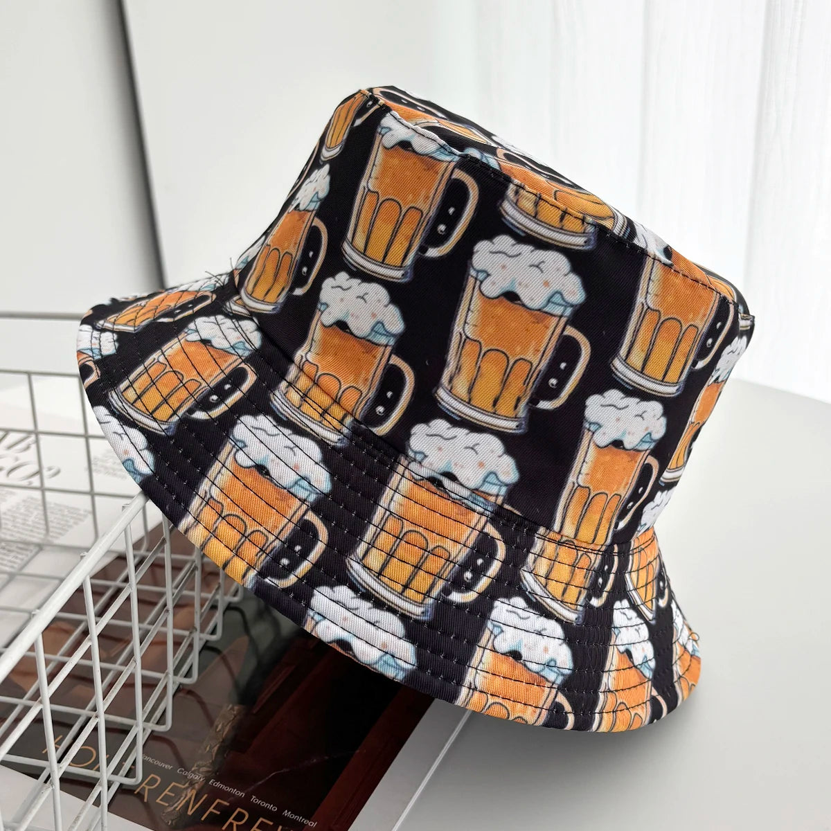 Cartoon Duck Printed Reversible Bucket Hat