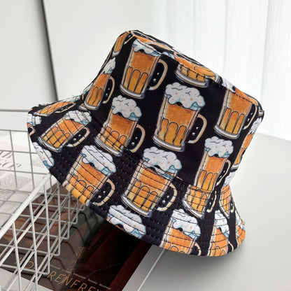 Cartoon Duck Printed Reversible Bucket Hat