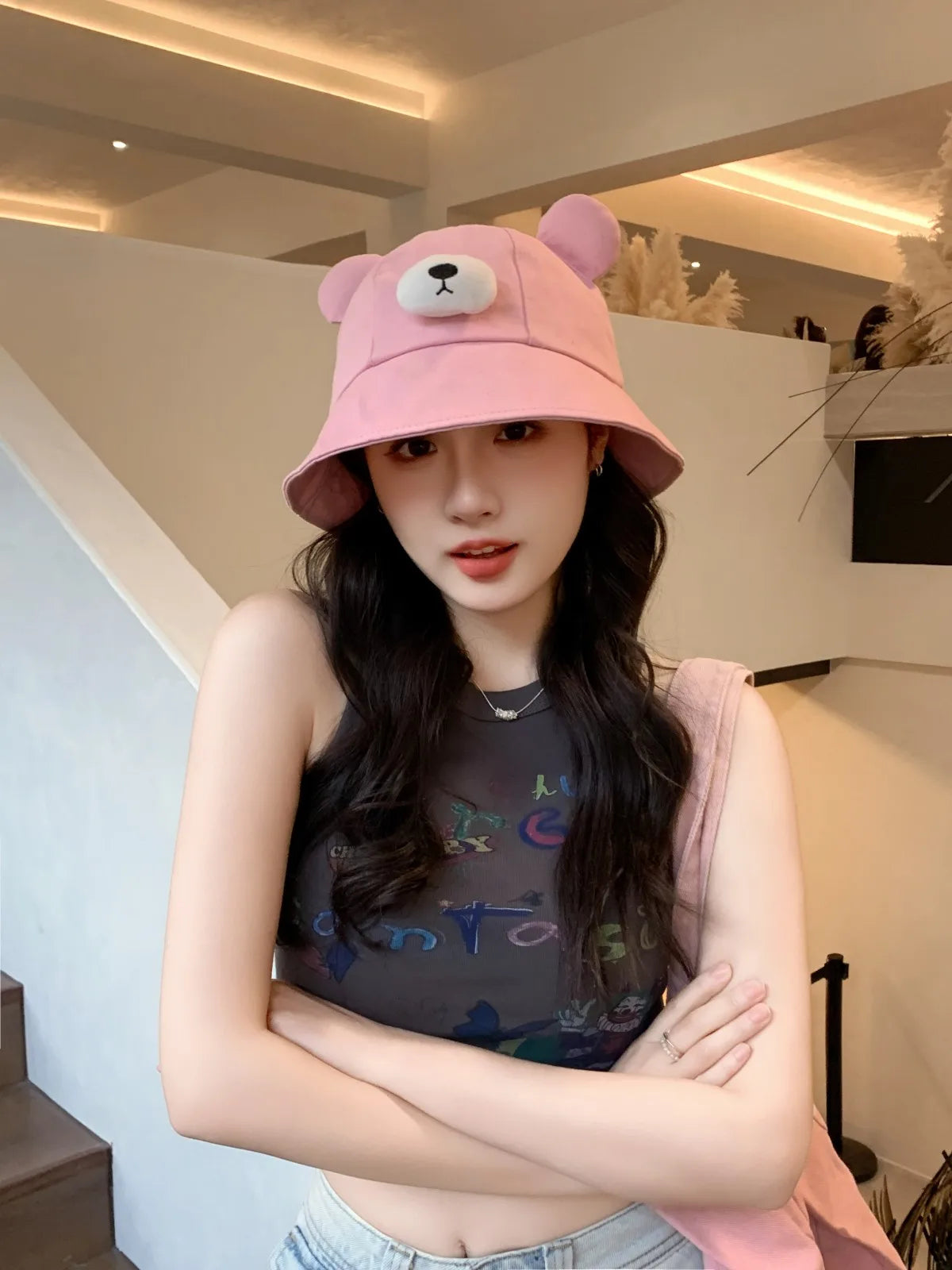 Unisex Cute Dog - Bear Cartoon Bucket Hat