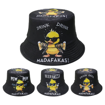 Gun Duck Pattern Bucket Hat
